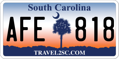 SC license plate AFE818