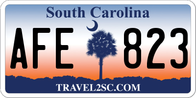 SC license plate AFE823