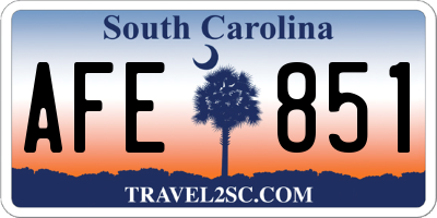 SC license plate AFE851