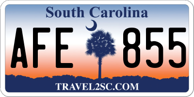 SC license plate AFE855