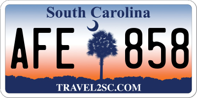 SC license plate AFE858