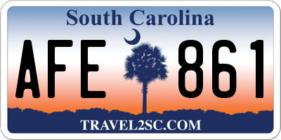 SC license plate AFE861