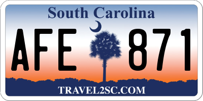 SC license plate AFE871