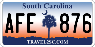 SC license plate AFE876