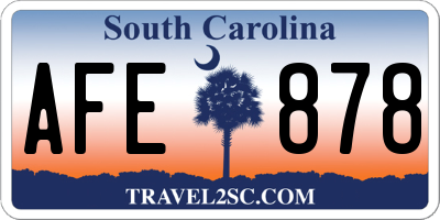 SC license plate AFE878