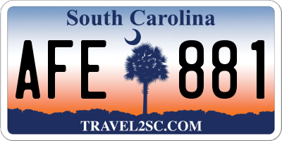 SC license plate AFE881