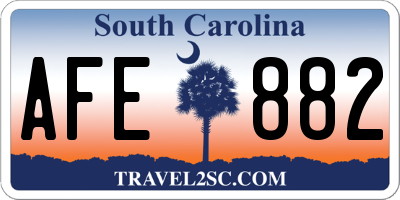 SC license plate AFE882
