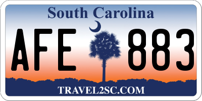 SC license plate AFE883
