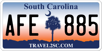 SC license plate AFE885