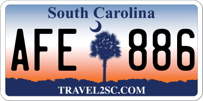 SC license plate AFE886