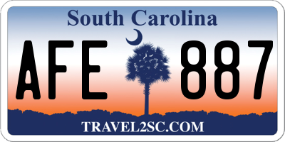 SC license plate AFE887