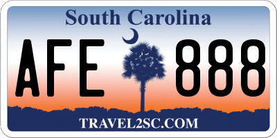 SC license plate AFE888