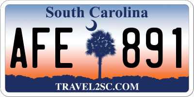 SC license plate AFE891