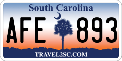 SC license plate AFE893