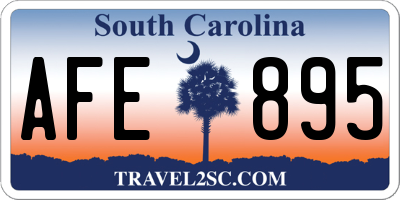 SC license plate AFE895
