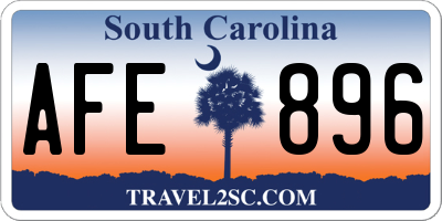 SC license plate AFE896