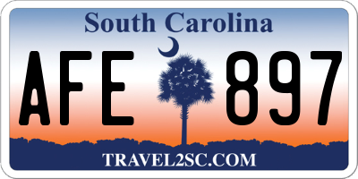SC license plate AFE897