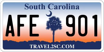 SC license plate AFE901