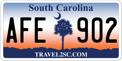 SC license plate AFE902