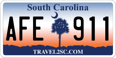 SC license plate AFE911