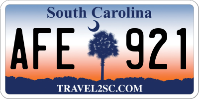 SC license plate AFE921
