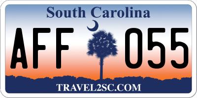 SC license plate AFF055