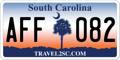 SC license plate AFF082