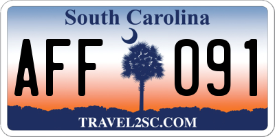 SC license plate AFF091