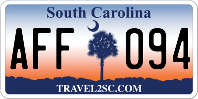 SC license plate AFF094
