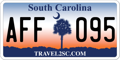SC license plate AFF095