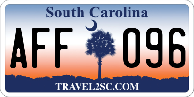 SC license plate AFF096