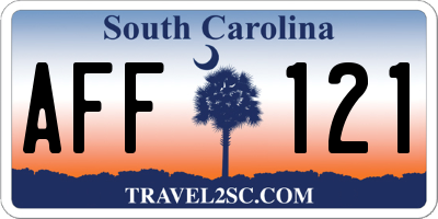 SC license plate AFF121