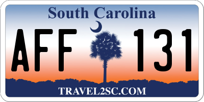 SC license plate AFF131
