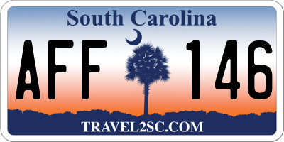 SC license plate AFF146