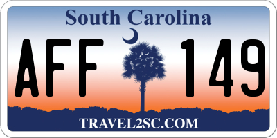 SC license plate AFF149