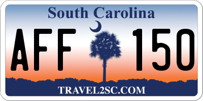 SC license plate AFF150