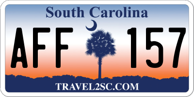 SC license plate AFF157