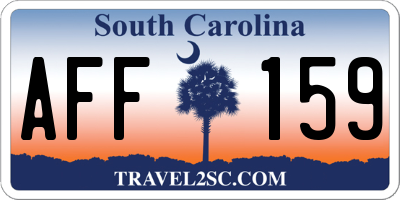 SC license plate AFF159