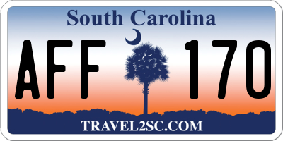 SC license plate AFF170