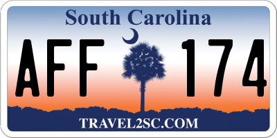 SC license plate AFF174