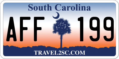 SC license plate AFF199