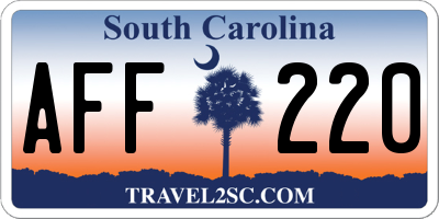 SC license plate AFF220