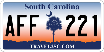 SC license plate AFF221