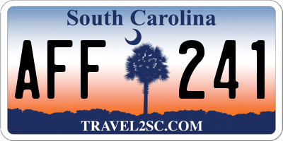 SC license plate AFF241