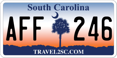 SC license plate AFF246