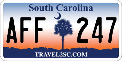 SC license plate AFF247
