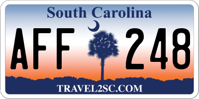 SC license plate AFF248