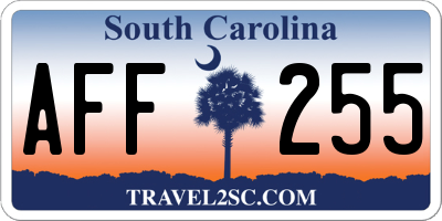 SC license plate AFF255