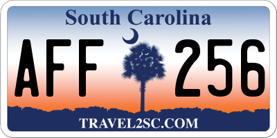 SC license plate AFF256