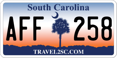 SC license plate AFF258